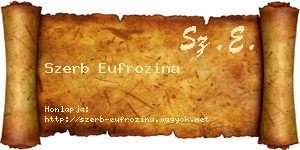 Szerb Eufrozina névjegykártya