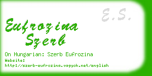 eufrozina szerb business card